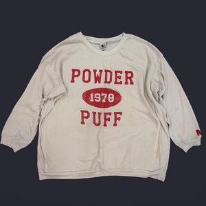 Y2K Rebel Yell Powder Puff Oversized Sweatshirt